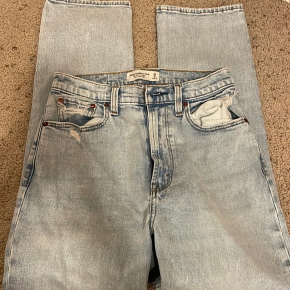 Abercrombie & Fitch Denim - Abercrombie Ankle Straight Ultra High Rise Curve Love